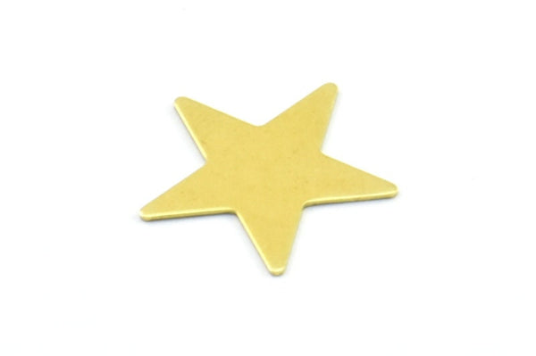 Brass Star Blank, 50 Raw Brass Star Blank Without Holes (15mm) B0196