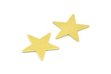 Brass Star Blank, 50 Raw Brass Star Blank Without Holes (15mm) B0196