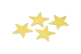 Brass Star Blank, 50 Raw Brass Star Blank Without Holes (15mm) B0196