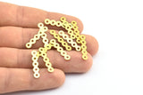 Raw Brass Charm, 25 Raw Brass With 5 Holes Connectors,charms, Findings (22x4.5mm) Brs 39 A0285