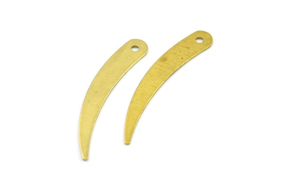 Raw Brass Spike, 50 Raw Brass Charms With 1 Hole (32x5mm) Brs 285 A0347