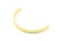 Gold Modern Pendant, 5 Gold Lacquer Plated Brass Semi Circle Modern Pendant for Minimalistic Jewelries (45x25x4x1mm) BS 1734 Q0252