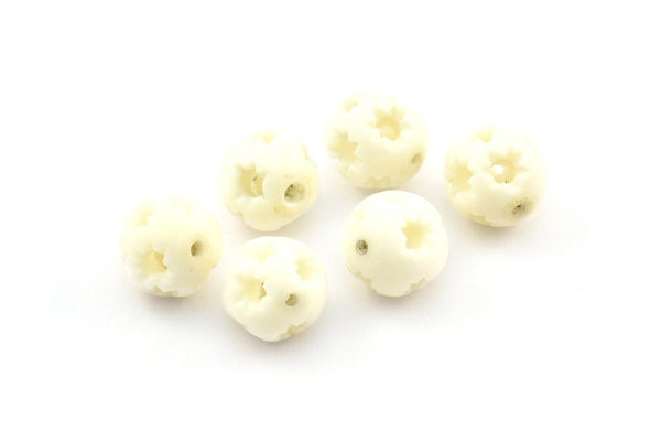 Camel Bone Bead, 10 Camel Bone Round Beads (10mm) T097