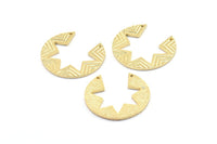 Altın Hilal Kolye, 2 Delikli 1 Altın Kaplama Pirinç Hilal Etnik Kolye, Bulgular, Tılsımlar (30x1,4 mm) U118 Q0430
