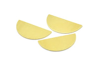Semi Circle Blank, 20 Raw Brass Semi Circle Blanks Without Holes (30x15x0.8mm) B0156