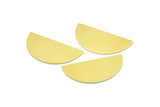 Semi Circle Blank, 20 Raw Brass Semi Circle Blanks Without Holes (30x15x0.8mm) B0156