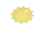 Brass Flower Charms, 12 Raw Brass Flower Stamping Blank Tag Charms (25mm) Brs 4171d D0537--c069