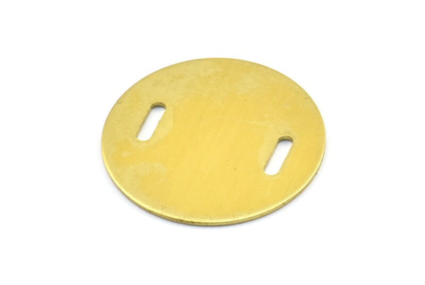 2 Delikli Ham Pirinç Damgalama Boş Disk (28x0,8 mm) D135--N0663