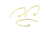 Brass Stud Earring Wires, 24 Raw Brass Earring Wires With 1 Loop (29x0.7mm) E359