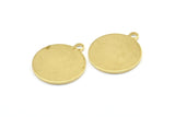 Brass Cabochon Tag, 12 Raw Brass Cabochon Tags With 1 Loop, Stamping Tags (18.5x16x1mm) E125