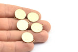 Brass Cabochon Tag, 12 Raw Brass Cabochon Tags With 1 Loop, Stamping Tags (18.5x16x1mm) E125