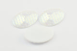 Resin Oval Cabochon, 6 White Resin Oval Mermaid Cabochon (39x29.5x6mm) E315