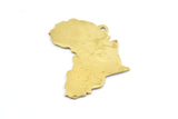 Africa Necklace Pendant, Raw Brass African Continent Pendants With 1 Hole, Findings (30x28x0.8mm) A0673