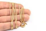 Brass Cube Chain, 5M Raw Brass Cube Chain (1.5mm) Z074