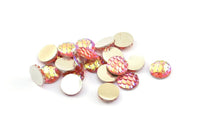 Resin Round Cabochon, 100 Light Pink Resin Round Cabochon (10x3mm) TS-06 T081