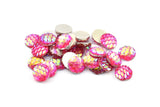 Resin Round Cabochon, 100 Pink Resin Round Cabochon (10x3mm) TS-09 T072