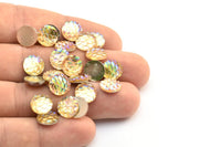 Resin Round Cabochon, 100 Honey Color Resin Round Cabochon (10x3mm) TS-11 T062