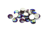 Resin Round Cabochon, 100 Multi Color Resin Round Cabochon (8x3mm) TS-25 T082