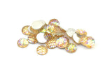 Resin Round Cabochon, 100 Honey Color Resin Round Cabochon (8x3mm) TS-30 T068