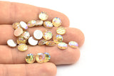 Resin Round Cabochon, 100 Honey Color Resin Round Cabochon (8x3mm) TS-30 T068