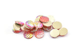 Fish Scale Cabochon, 50 Light Pink Resin Round Cabochon (12x3mm) TS-21 T066