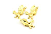 Altın Kartal Tılsımı, 2 Altın Kaplama Pirinç Kartal Kolye Ucu, (33x19mm) N0277