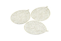 Silver Earring Charm, 3 Silver Tone Earring Charms With 1 Loop, Pendants, Findings (46x35.5mm) E028