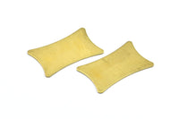 Brass Flat Pillow, 6 Raw Brass Flat Pillow Stamping Blank (33x20x0.80mm)  D0055--C075
