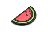 Fridge Magnet Parts, 5 Fridge Plastic Slice Watermelon Magnet Parts (34x20x2.5mm)