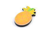 Fridge Magnet Parts, 8 Fridge Plastic Pineapple Magnet Parts (22x13.5x2.5mm)