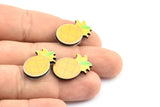 Fridge Magnet Parts, 8 Fridge Plastic Pineapple Magnet Parts (22x13.5x2.5mm)