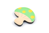 Fridge Magnet Parts, 8 Fridge Plastic Mushroom Magnet Parts (17.5x2mm)