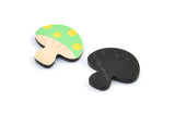 Fridge Magnet Parts, 8 Fridge Plastic Mushroom Magnet Parts (17.5x2mm)