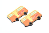 Fridge Magnet Parts, 3 Fridge Plastic Van Magnet Parts (43x24x1.9mm)