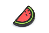 Fridge Magnet Parts, 8 Fridge Plastic Slice Watermelon Magnet Parts (18x10.5x2.2mm)