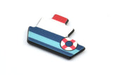 Fridge Magnet Parts, 6 Fridge Plastic Ship Magnet Parts (24x17x2.2mm)