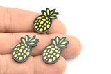 Fridge Magnet Parts, 6 Fridge Plastic Pineapple Magnet Parts (26x13x2mm)