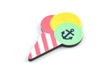 Fridge Magnet Parts, 3 Fridge Plastic Ice Cream Magnet Parts (34x22x2.2mm)