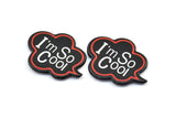 Fridge Magnet Parts, 4 Fridge Plastic Magnet Parts (33x25x2mm)