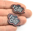 Fridge Magnet Parts, 4 Fridge Plastic Magnet Parts (33x25x2mm)