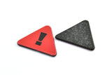 Fridge Magnet Parts, 3 Fridge Plastic Warning Sign Magnet Parts (32x25.5x2.3mm)