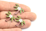 Fridge Magnet Parts, 6 Fridge Palm Tree Magnet Parts (20x24.5x2mm)