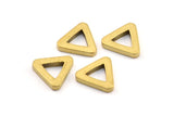 Brass Triangle Charm, 24 Raw Brass Open Triangle Ring Charms (10x2mm) D0019