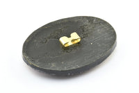 Vintage Black Belt, 1 Vintage Black Handcraft Belt Buckle (100x77mm) - Made In Germany BS 1288