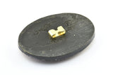 Vintage Black Belt, 1 Vintage Black Handcraft Belt Buckle (100x77mm) - Made In Germany BS 1288