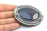 1 Vintage Handcraft Belt Buckle With Stone (82x68mm) - Made in Germany BS 1319