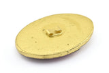 1 Vintage Handcraft Belt Buckle With Stone (117x81mm) - Made in Germany BS 1288