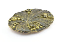 1 Vintage Handcraft Belt Buckle With Stone (121x82mm) - Made in Germany BS 1244