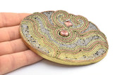 Vintage Belt Buckle, 1 Vintage Handcraft Belt Buckle (108x80mm) - Made In Germany BS 1244