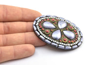 Vintage Belt Buckle, 1 Vintage Handcraft Belt Buckle (66x51mm) - Made In Germany BS 1244